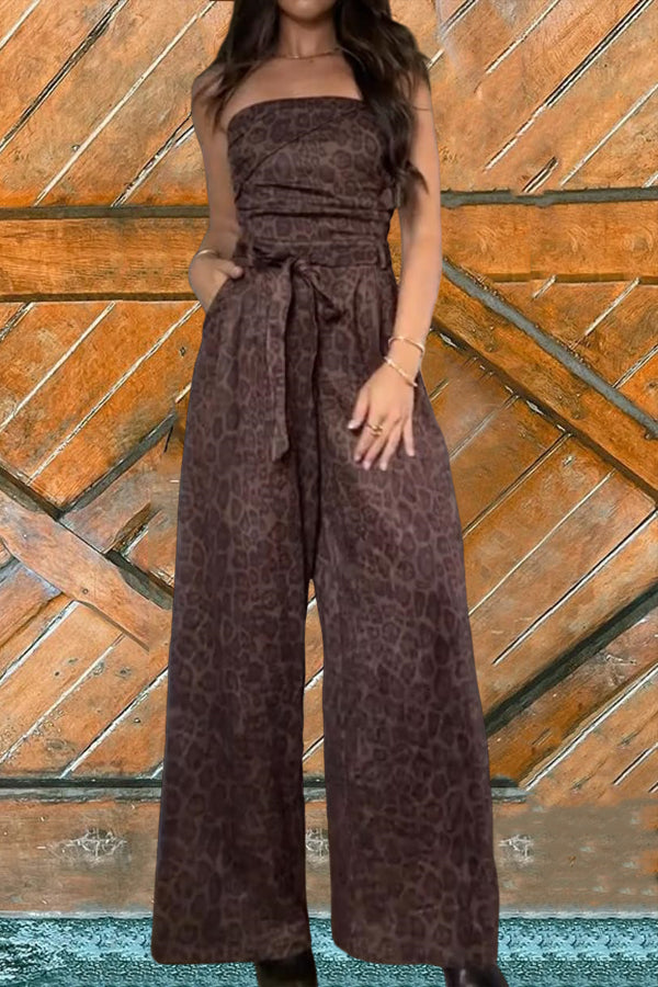 Leopard Suede jumpsuit