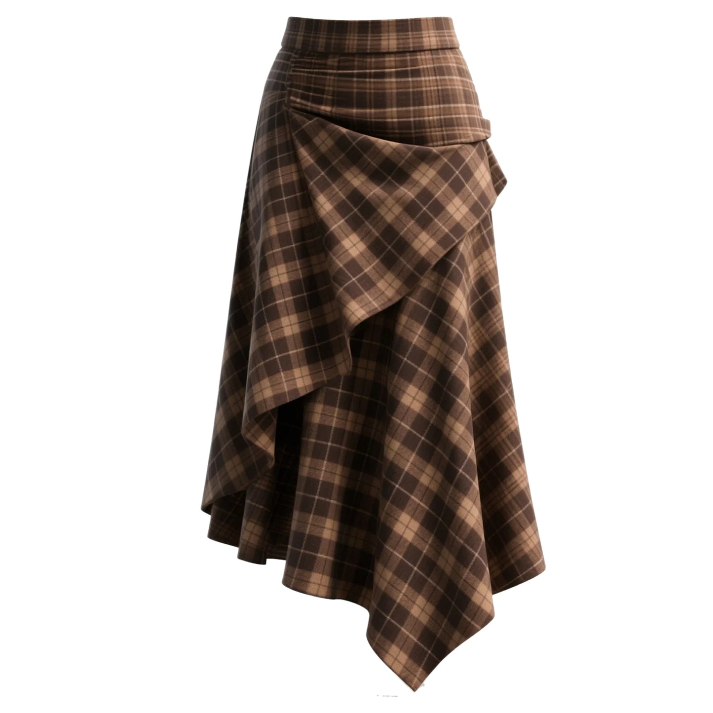 Outdoor Retro Style Misfit Design Plaid Skirt