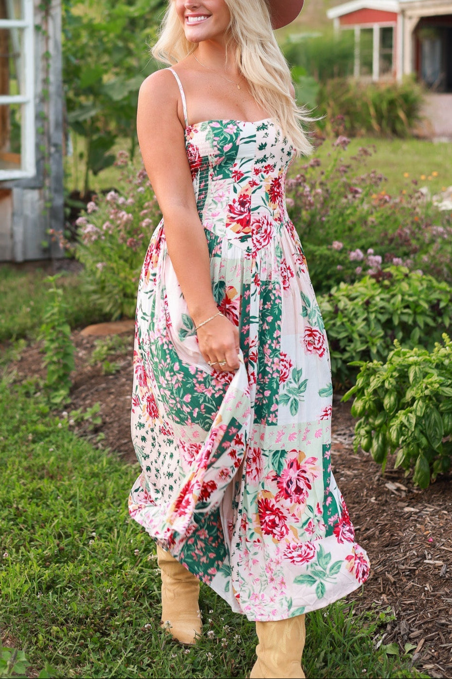 Dahlia Drop Waist Midi Dress