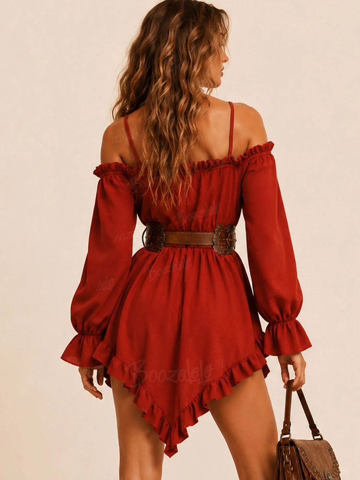 Modern Cowgirl Series — 2026 S/S Women’s Elegant Off-Shoulder Flared Mini Dress