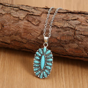 Vintage Exaggerated Turquoise Short Necklace