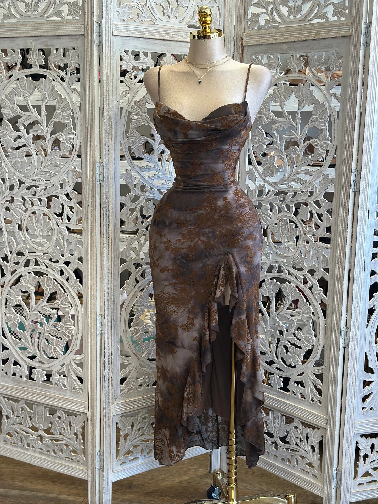 Jaded Corset Velvet Dress