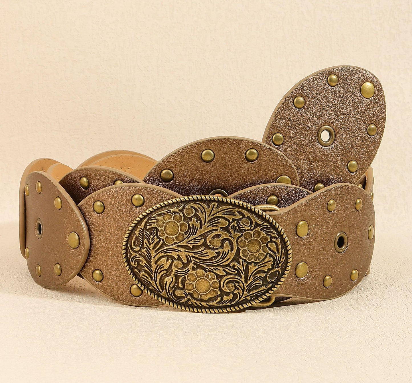 Vintage Multi-ring Leather Belt