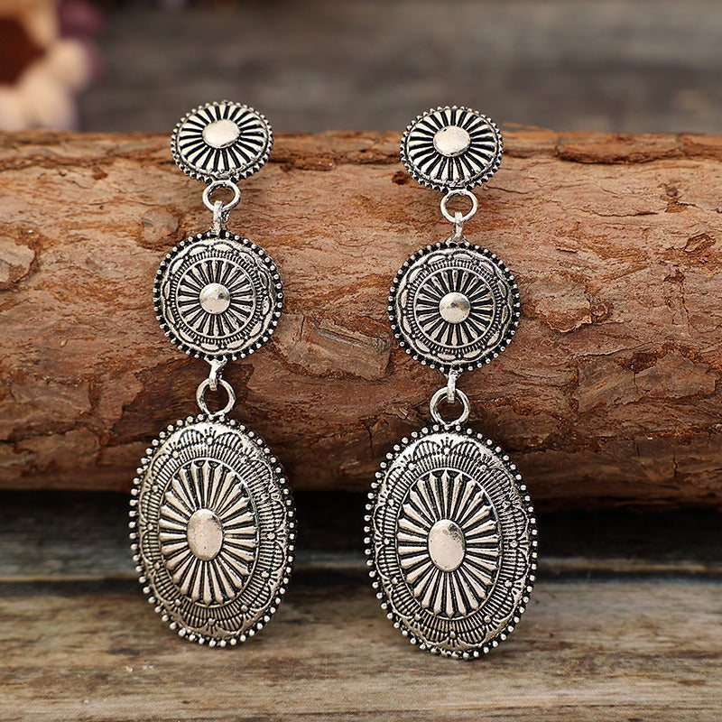 Retro Bohemian Pumpkin Pattern Earrings