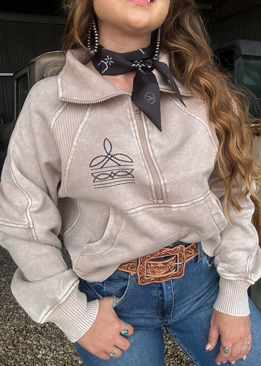 The Ranch Mark Quarter Zip Sweatshirt