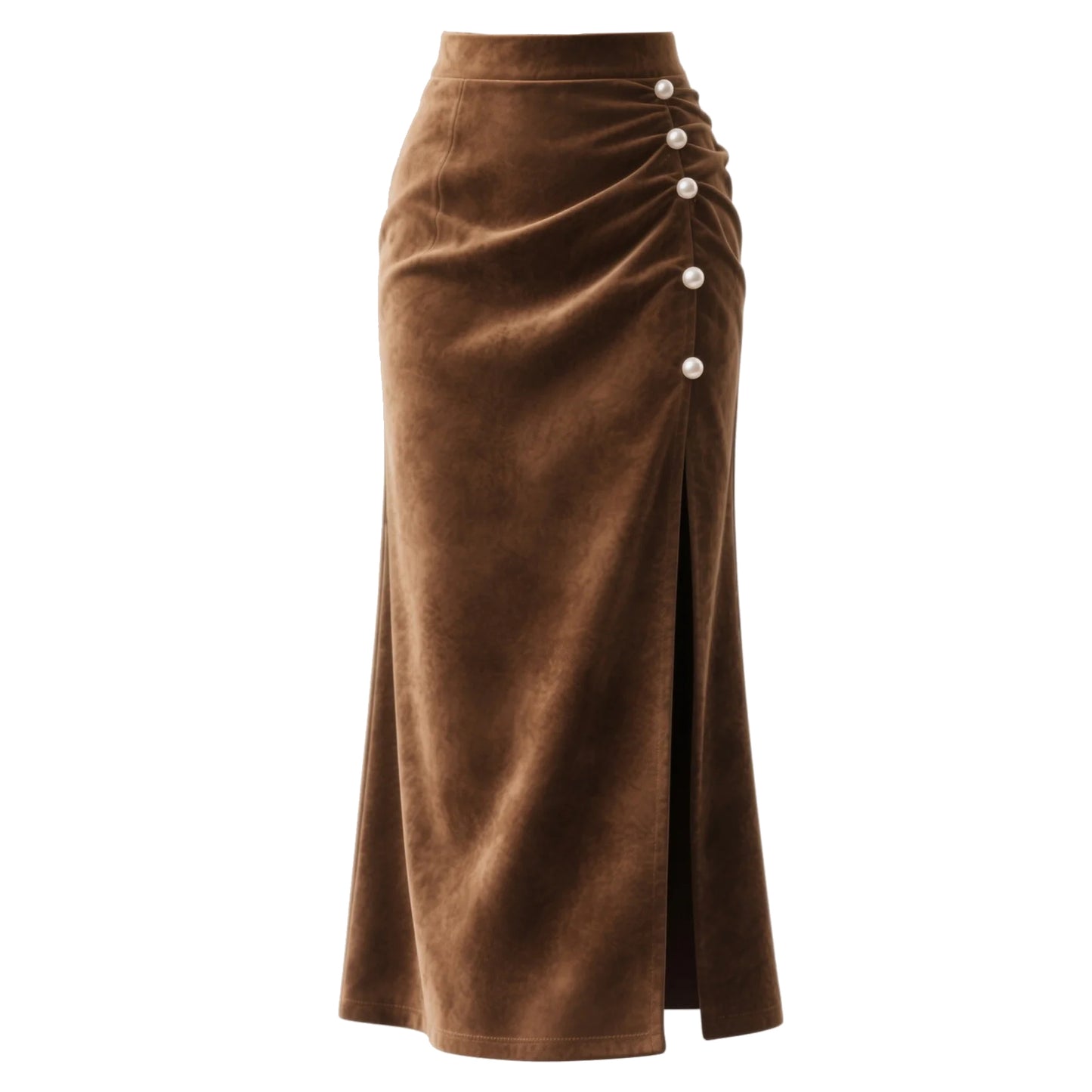 Retro Western Pearl Beaded Suede Skirt
