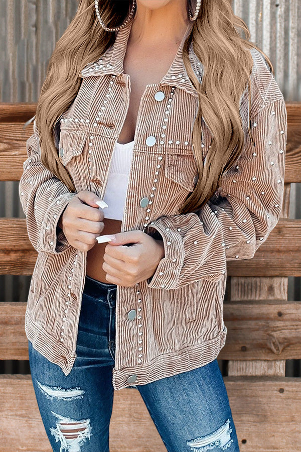 Corduroy Studded Jacket