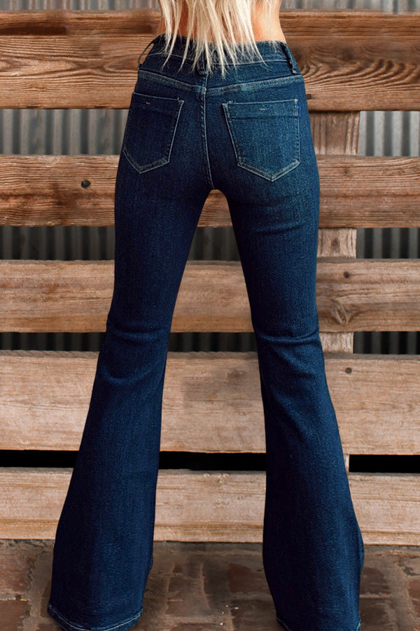 Retro Wash Pocket Bootcut Jeans