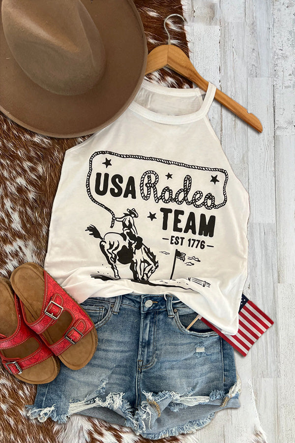 Casual Usa Rodeo Team Tank