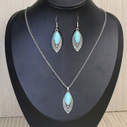 Turquoise Earrings Necklace Set