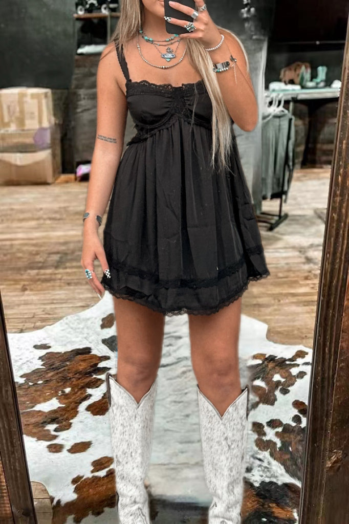 Vintage Lace Suspender Dress – Tilame
