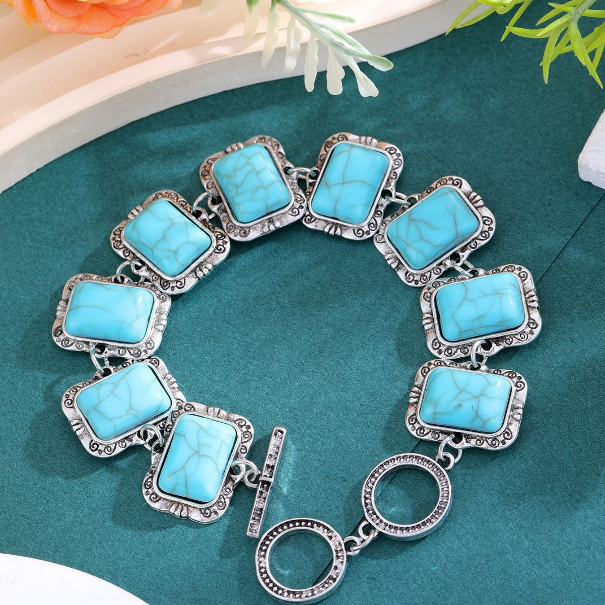 Vintage Simple Turquoise Bracelet