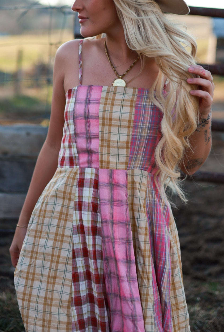 Sagebrush Plaid Maxi Dress - Strawberry Milk