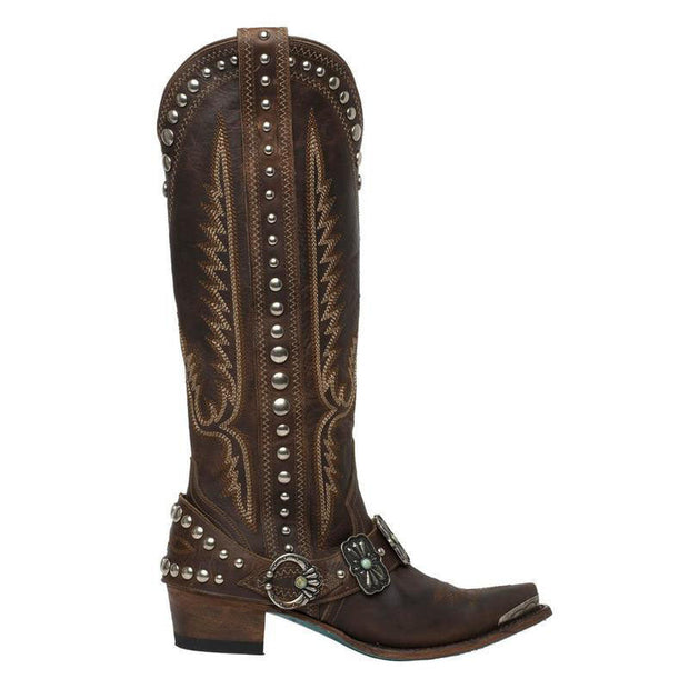 Western Style Stud Embroidered Boots