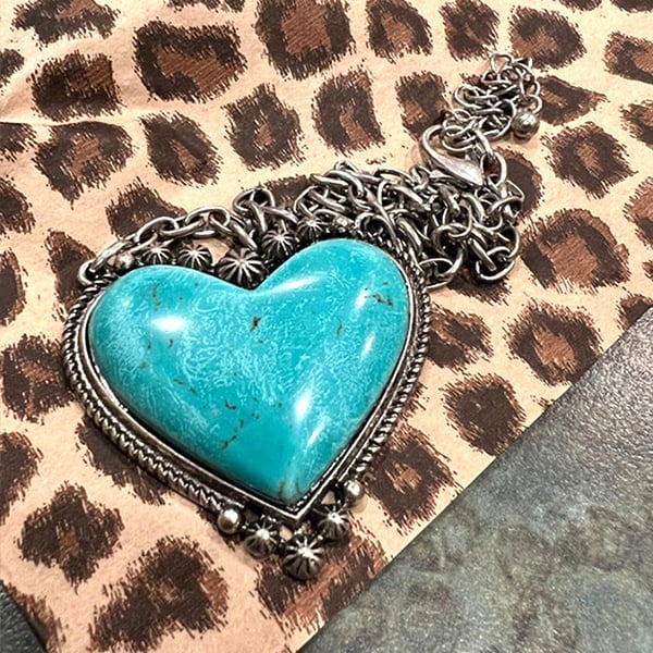 ?New Year Special 49% OFF-Boho Turquoise Heart Pendant Necklace