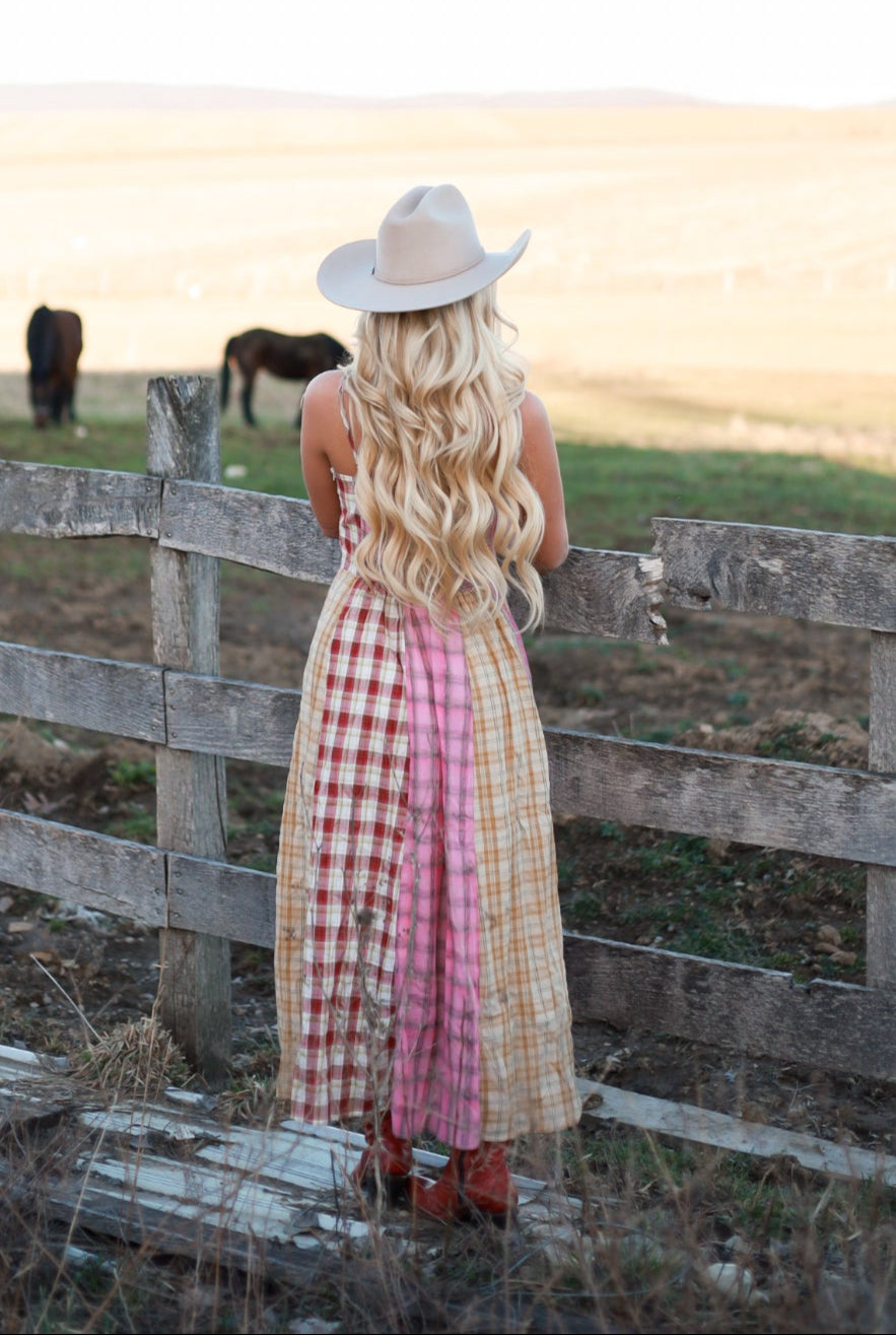 Sagebrush Plaid Maxi Dress - Strawberry Milk