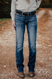 Vintage Washed Straight Leg Jeans