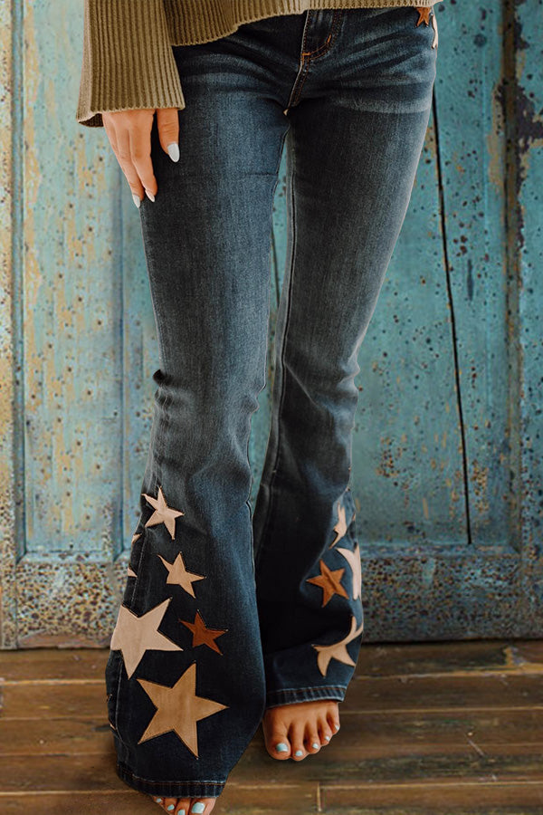 Casual Star Flare Jeans