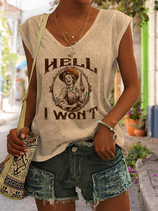 Women's Vintage Cowgirl Style Tank Top