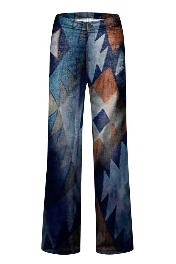 Western Print Vintage Jeans