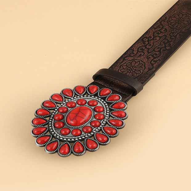 Ethnic Red Turquoise Belt