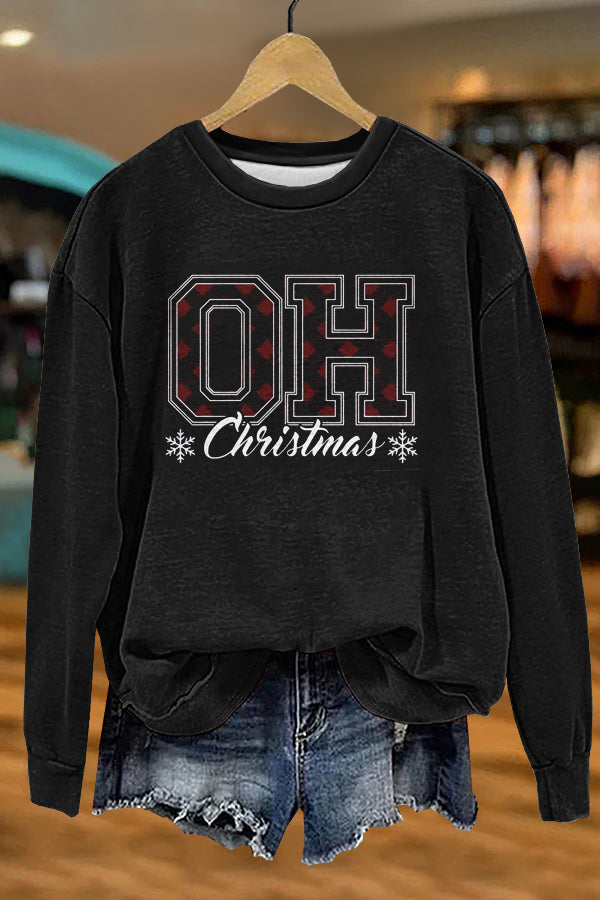 Ohio Christmas Plaid Gameday Sweatshirt