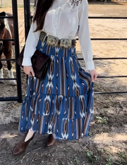 Women's Vintage Western Pretty  Print Skirt