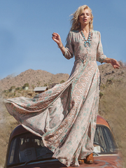 Long dresses with vintage prints