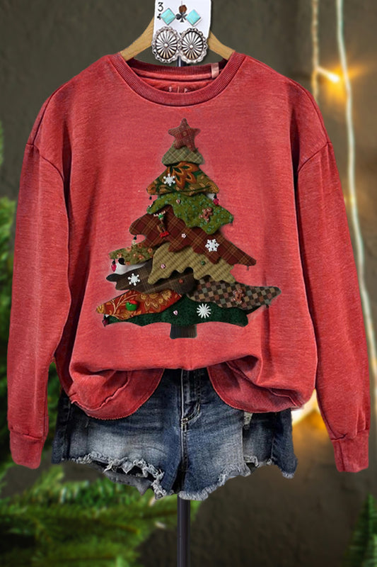 Classic Contrast Christmas Tree Sweatshirt