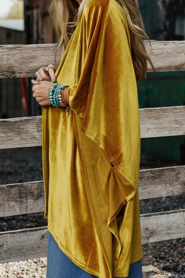 Retro Loose Velvet Kimono