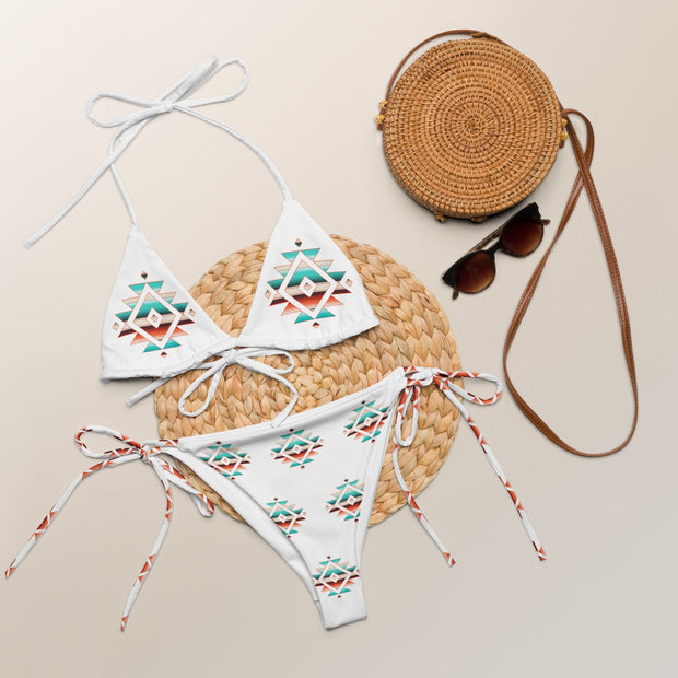 Simple Aztec Print Bikini Set