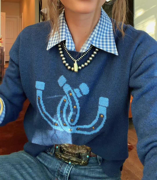 Horseshoe Crew Neck Sweater