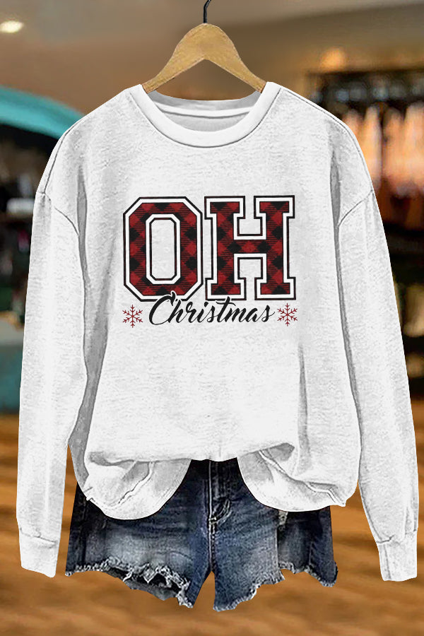 Ohio Christmas Plaid Gameday Sweatshirt