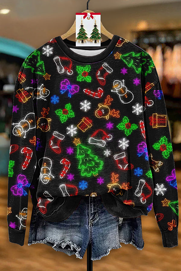 Beautiful Christmas Print Sweatshirt