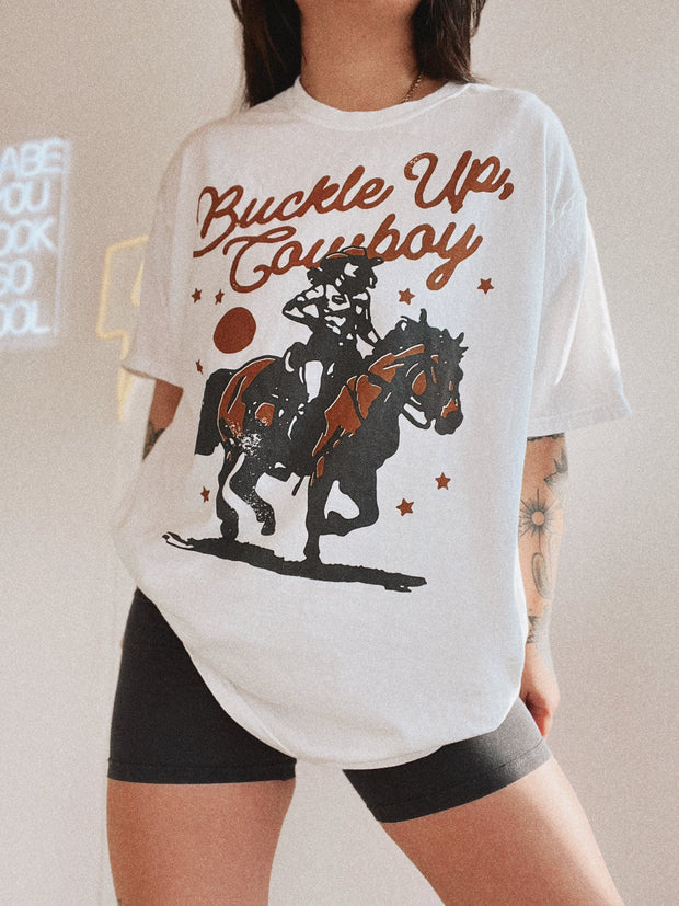 Vintage  Buckle Up Cowboy T-Shirt