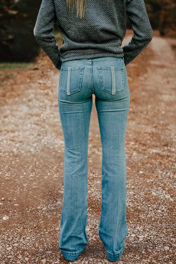 Vintage Washed Straight Jeans