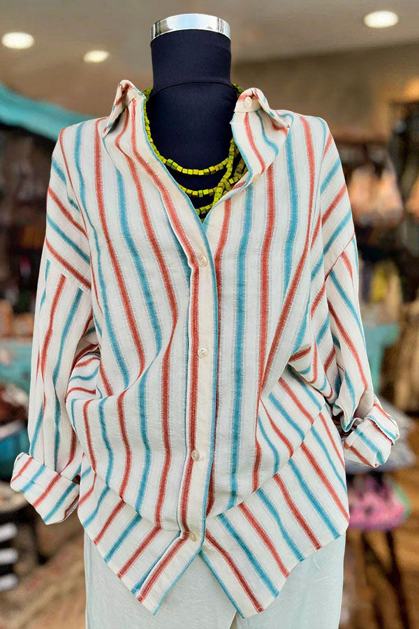 Casual Colorful Striped Shirt