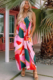 Boho Print Slip Sleeveless Maxi Dress