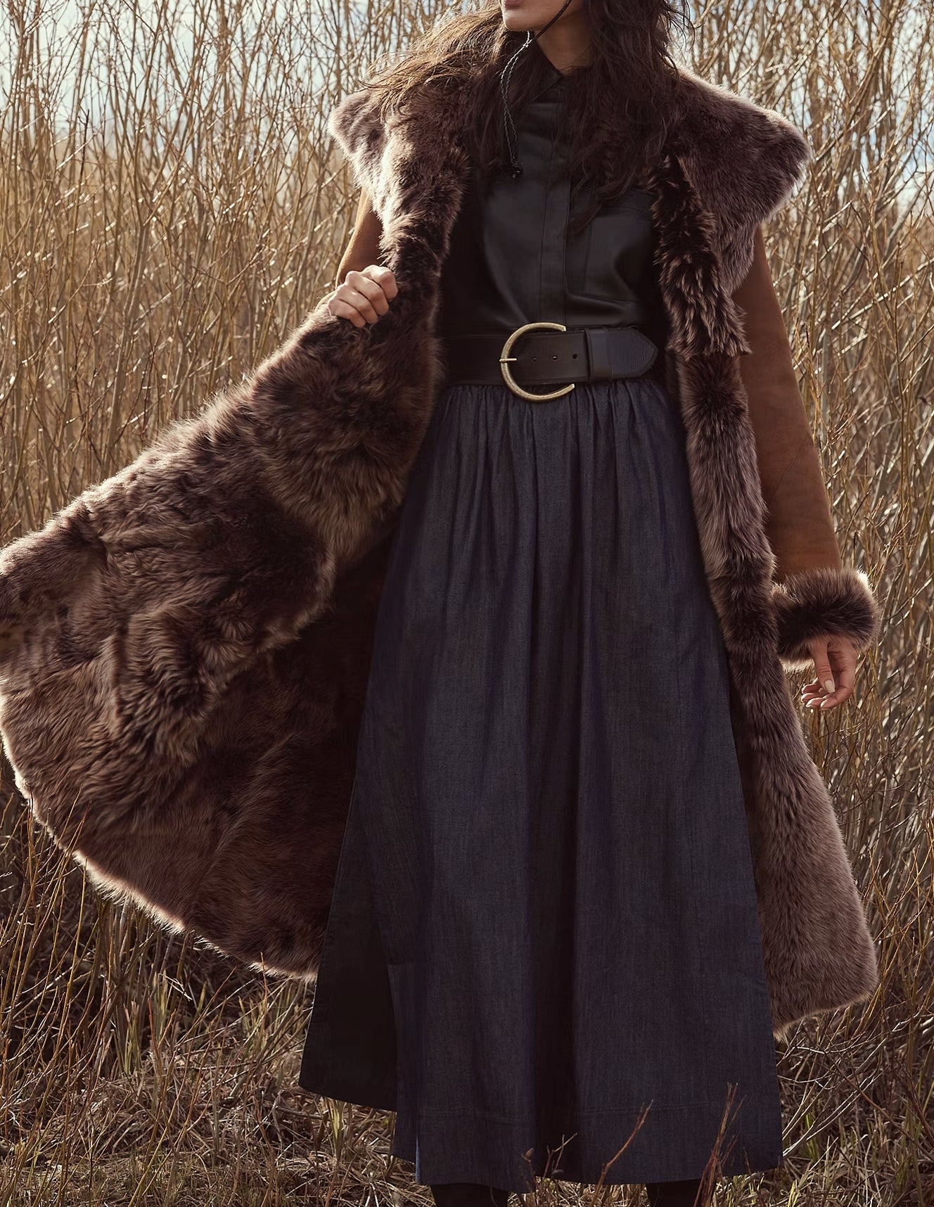 Autumn Winter Thick Fur Long Coat Jacket