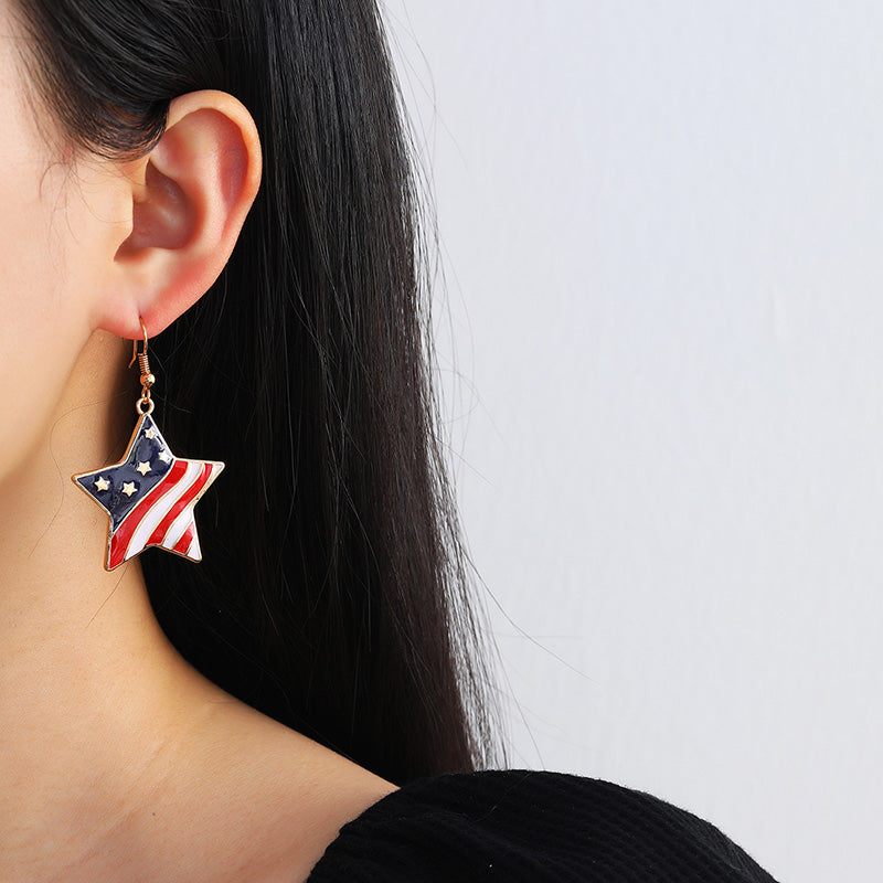 Star Independence Day Earrings