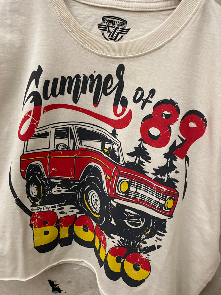 Bronco Summer of 1989 vintage Relaxed Crop T-shirt