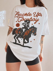 Vintage  Buckle Up Cowboy T-Shirt