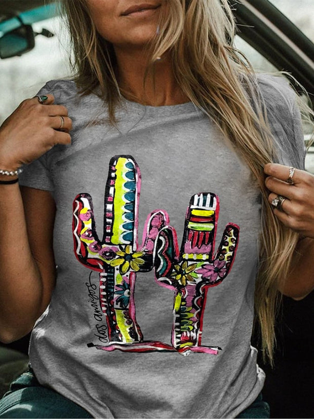 Women's Cactus Graphic Short Sleeve T-Shirt