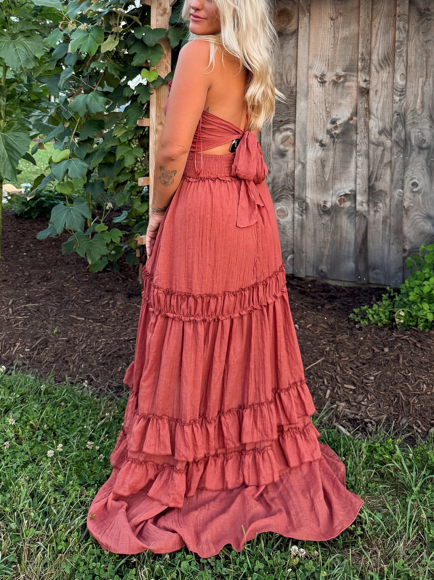 Western Shore Maxi Dress - Cider