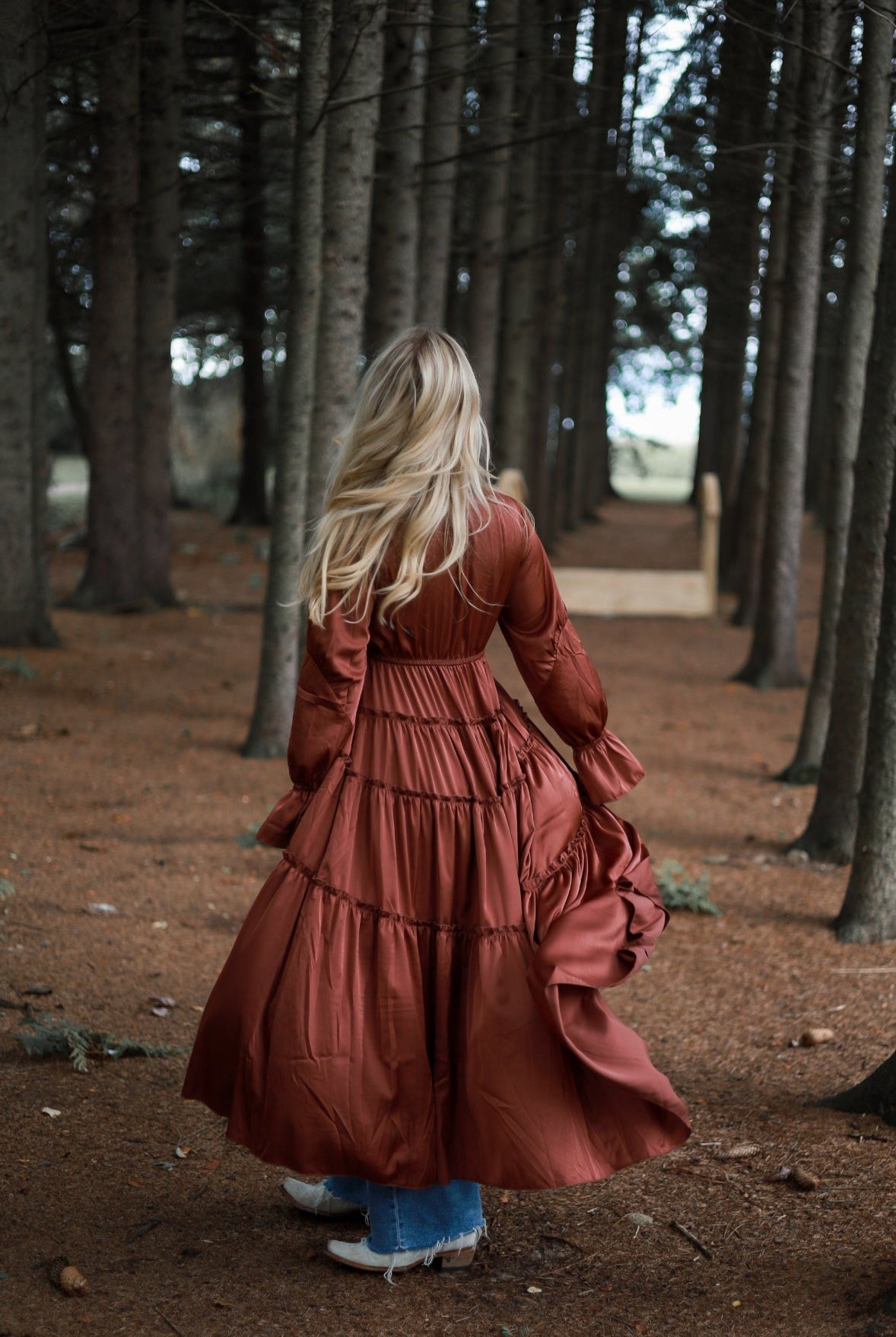 Folklore Duster Dress - Rust