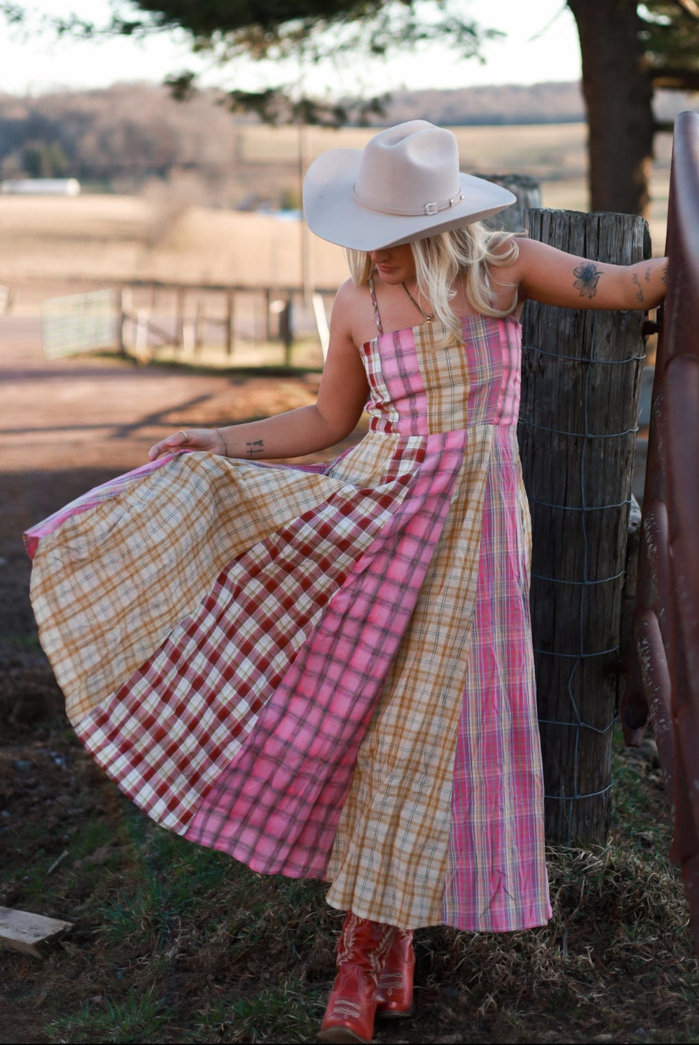 Sagebrush Plaid Maxi Dress - Strawberry Milk