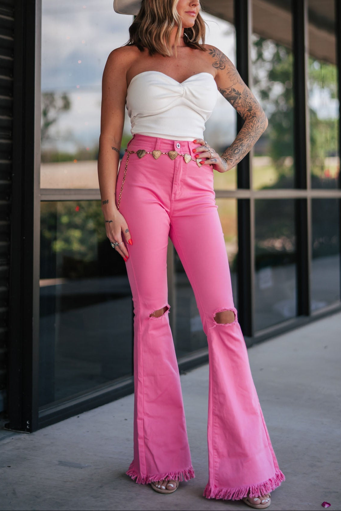 All Good Flare Jeans (Pink)