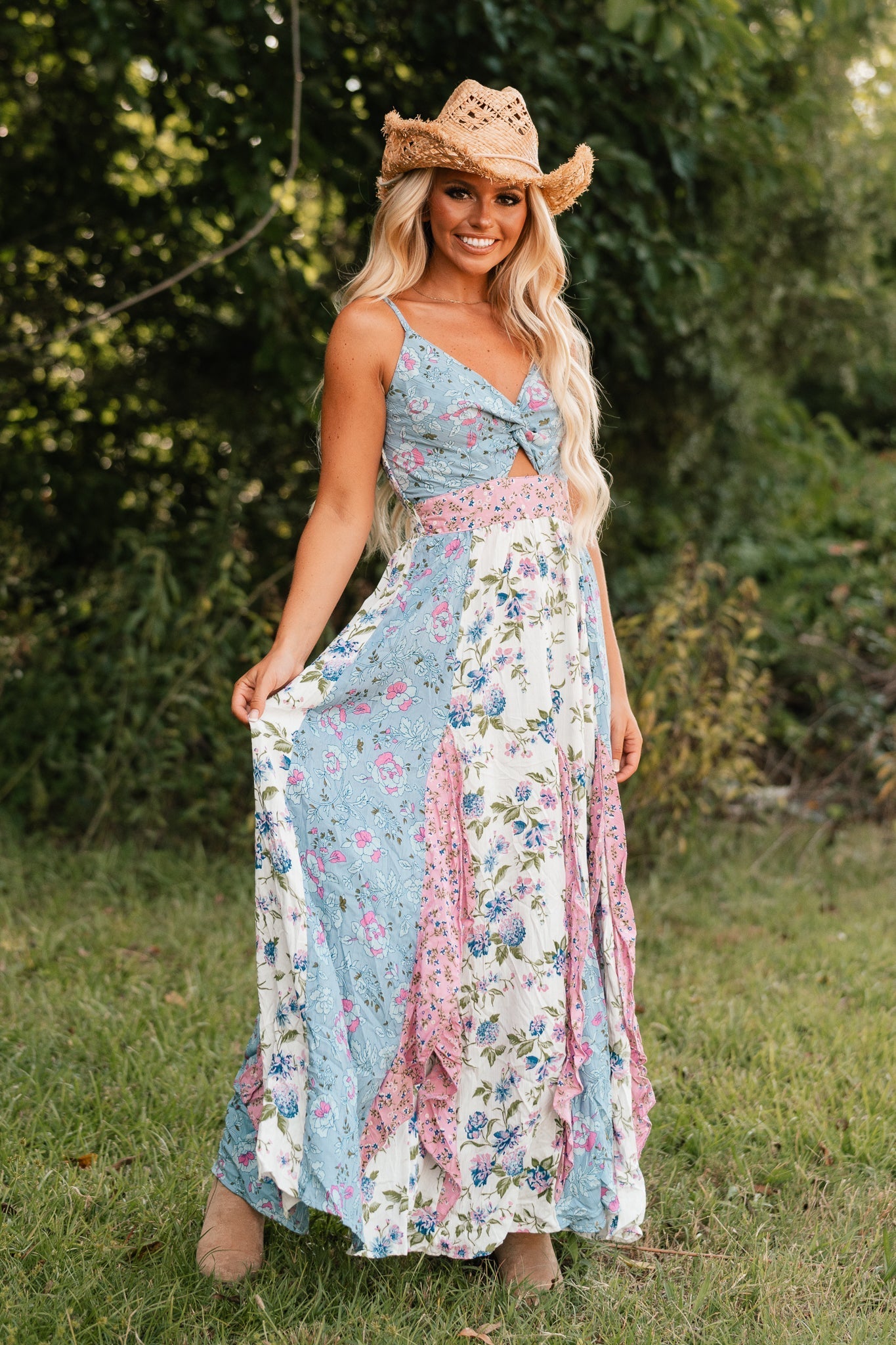 In The Mix Floral Maxi Dress