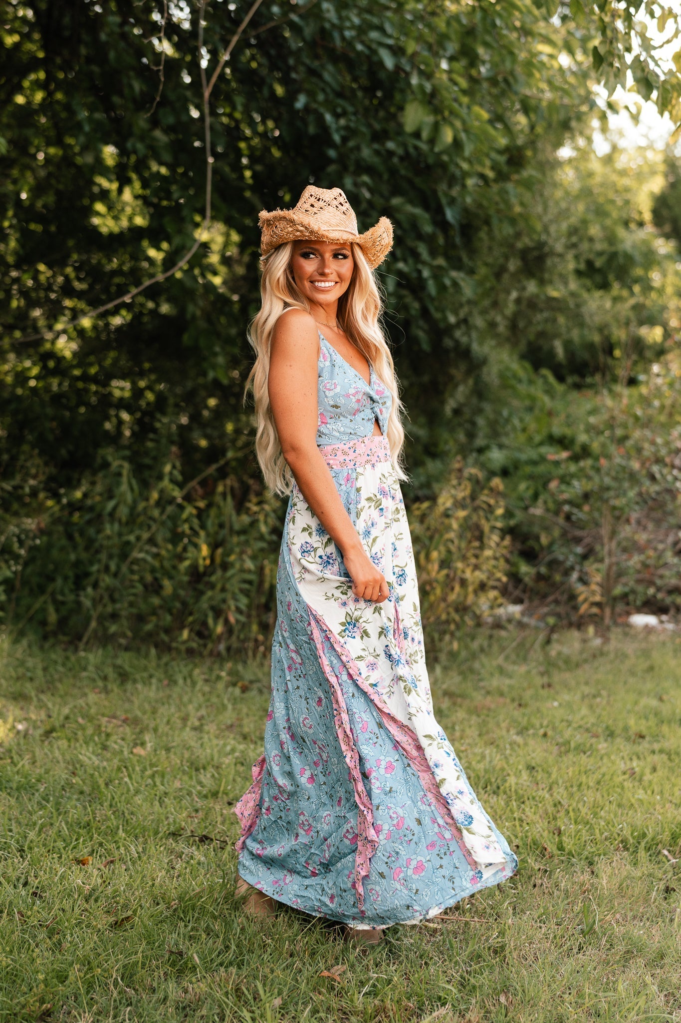 In The Mix Floral Maxi Dress