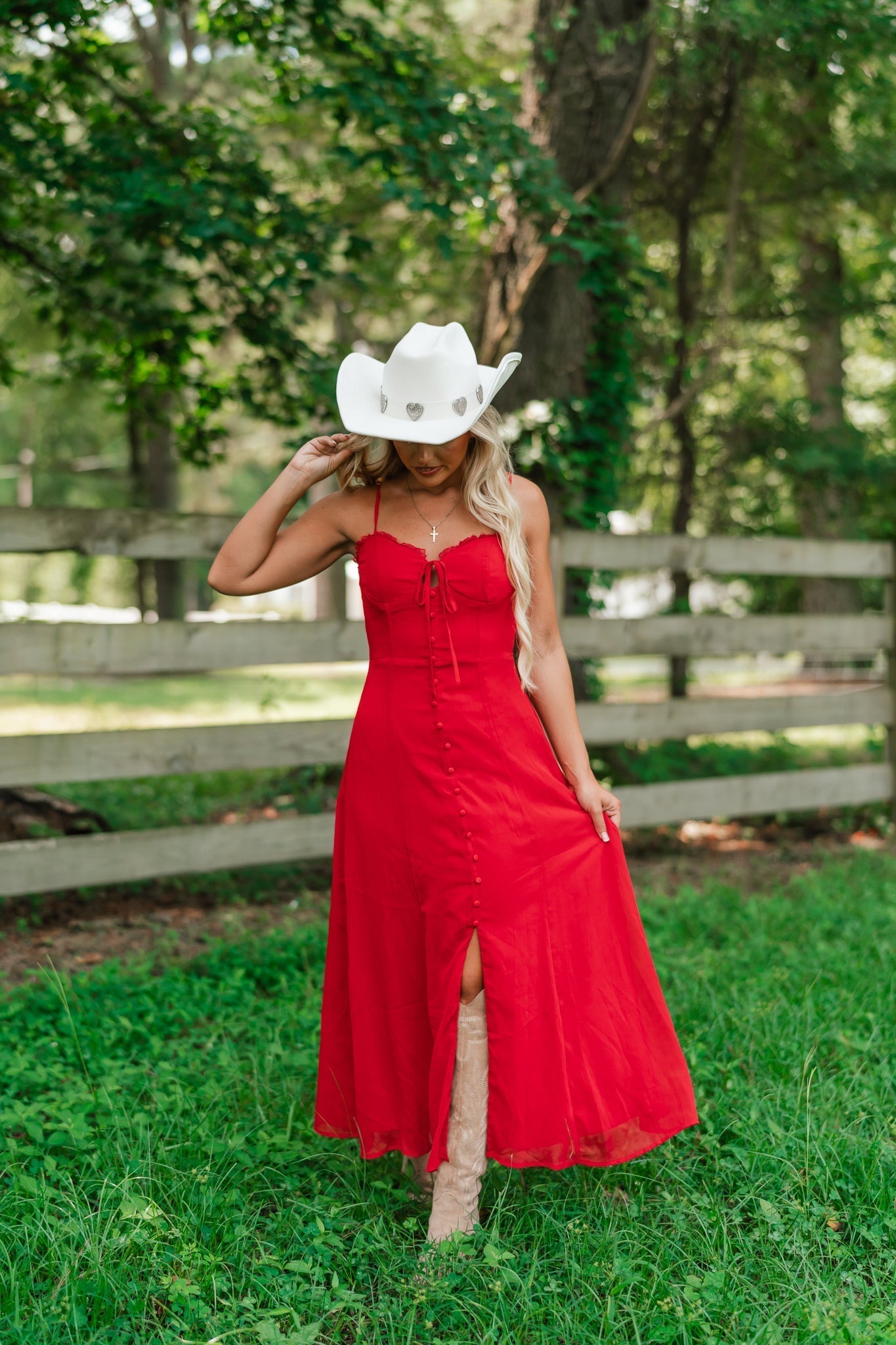 Serena Chiffon Maxi Dress (Red)
